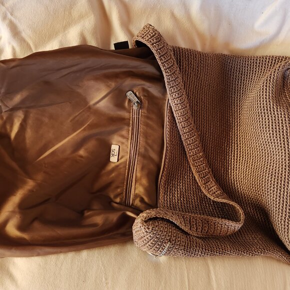 The SAK large brown woven lined HOBO bag BOHO - Picture 10 of 10